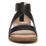 mujer Naturalizer cuero negro sandalia alma cindi RTZ4T610 - Imagen 5