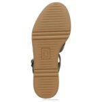mujer Naturalizer cuero negro sandalia con cuña Barrett RTZ4T360 - Imagen 7