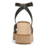 mujer Naturalizer cuero negro sandalia con cuña brynn RTZ4T362 - Imagen 6