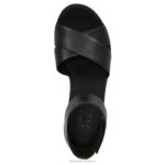 mujer Naturalizer cuero negro sandalia con cuña riviera RTZ4T155 - Imagen 4