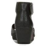 mujer Naturalizer cuero negro sandalia con cuña riviera RTZ4T155 - Imagen 6