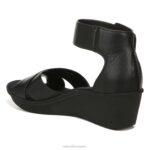 mujer Naturalizer cuero negro sandalia con cuña riviera RTZ4T155 - Imagen 8