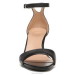 mujer Naturalizer cuero negro sandalia cuña vera RTZ4T121 - Imagen 5