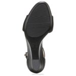mujer Naturalizer cuero negro sandalia cuña vera RTZ4T121 - Imagen 7