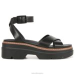 mujer Naturalizer cuero negro sandalia darry RTZ4T32 - Imagen 2