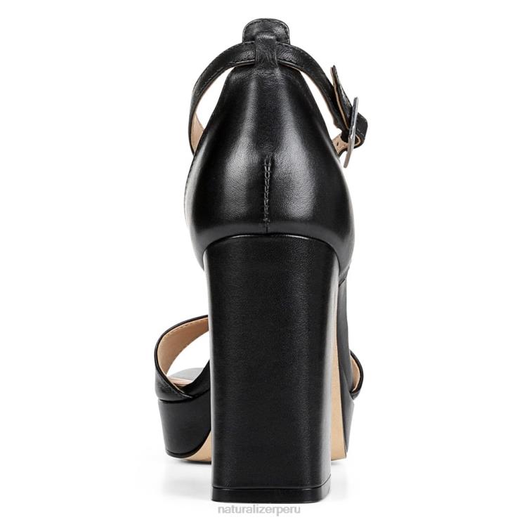mujer Naturalizer cuero negro sandalia de vestir 27 edit jae RTZ4T676 - Imagen 6