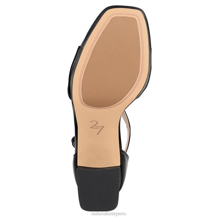 mujer Naturalizer cuero negro sandalia de vestir 27 edit jae RTZ4T676 - Imagen 7
