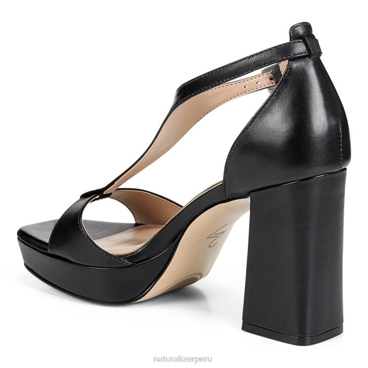 mujer Naturalizer cuero negro sandalia de vestir 27 edit jae RTZ4T676 - Imagen 8