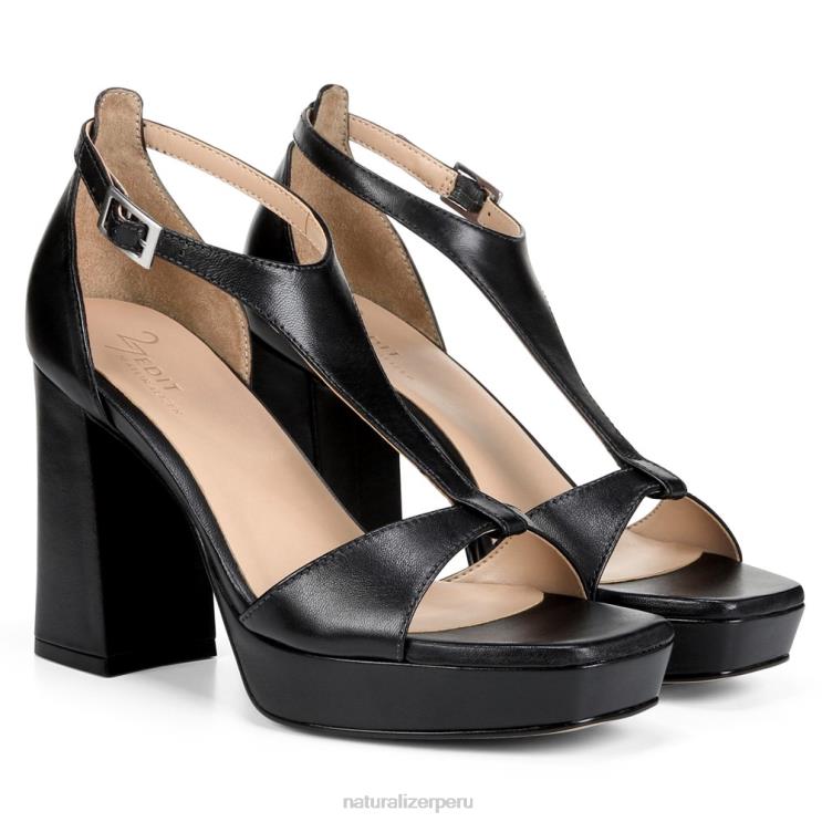 mujer Naturalizer cuero negro sandalia de vestir 27 edit jae RTZ4T676 - Imagen 1