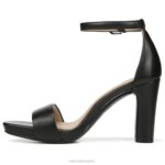 mujer Naturalizer cuero negro sandalia de vestir alegría RTZ4T65 - Imagen 3