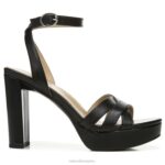 mujer Naturalizer cuero negro sandalia de vestir mallory RTZ4T492 - Imagen 2