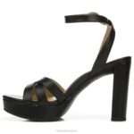mujer Naturalizer cuero negro sandalia de vestir mallory RTZ4T492 - Imagen 3