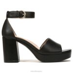 mujer Naturalizer cuero negro sandalia de vestir perlada RTZ4T341 - Imagen 2
