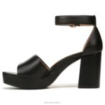 mujer Naturalizer cuero negro sandalia de vestir perlada RTZ4T341 - Imagen 3