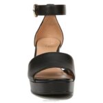 mujer Naturalizer cuero negro sandalia de vestir perlada RTZ4T341 - Imagen 5