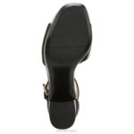 mujer Naturalizer cuero negro sandalia de vestir perlada RTZ4T341 - Imagen 7