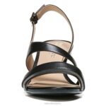 mujer Naturalizer cuero negro sandalia de vestir taimi RTZ4T506 - Imagen 5