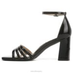 mujer Naturalizer cuero negro sandalia de vestir thena RTZ4T680 - Imagen 3