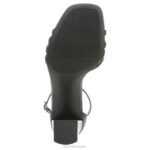 mujer Naturalizer cuero negro sandalia de vestir thena RTZ4T680 - Imagen 7