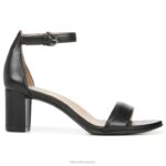 mujer Naturalizer cuero negro sandalia de vestir vera RTZ4T12 - Imagen 2