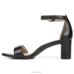 mujer Naturalizer cuero negro sandalia de vestir vera RTZ4T12 - Imagen 3