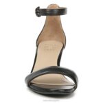 mujer Naturalizer cuero negro sandalia de vestir vera RTZ4T12 - Imagen 5
