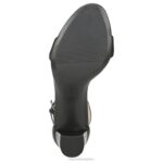 mujer Naturalizer cuero negro sandalia de vestir vera RTZ4T12 - Imagen 7