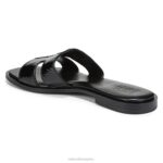 mujer Naturalizer cuero negro sandalia fama RTZ4T288 - Imagen 8