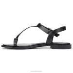 mujer Naturalizer cuero negro sandalia fifi RTZ4T356 - Imagen 3