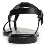 mujer Naturalizer cuero negro sandalia fifi RTZ4T356 - Imagen 6