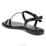 mujer Naturalizer cuero negro sandalia fifi RTZ4T356 - Imagen 9