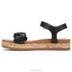 mujer Naturalizer cuero negro sandalia neila RTZ4T206 - Imagen 3