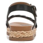 mujer Naturalizer cuero negro sandalia neila RTZ4T206 - Imagen 6