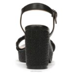 mujer Naturalizer cuero negro sandalia pandora RTZ4T337 - Imagen 6