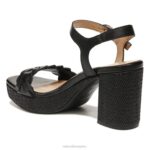 mujer Naturalizer cuero negro sandalia pandora RTZ4T337 - Imagen 8