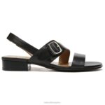 mujer Naturalizer cuero negro sandalia RTZ4T244 - Imagen 2