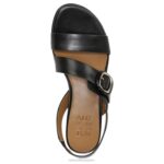 mujer Naturalizer cuero negro sandalia RTZ4T244 - Imagen 4
