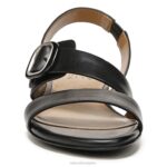 mujer Naturalizer cuero negro sandalia RTZ4T244 - Imagen 5