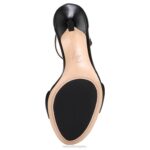 mujer Naturalizer cuero negro Sandalia vestir violeta 27 edit RTZ4T139 - Imagen 7