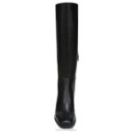 mujer Naturalizer cuero negro/tela bota impermeable hasta la rodilla axel RTZ4T249 - Imagen 5