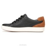mujer Naturalizer cuero negro zapatilla morrison RTZ4T232 - Imagen 3