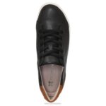 mujer Naturalizer cuero negro zapatilla morrison RTZ4T232 - Imagen 4