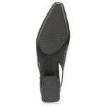 mujer Naturalizer cuero negro zapatos planos lindsey con tira trasera RTZ4T57 - Imagen 7