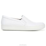 mujer Naturalizer cuero perforado blanco marianne slip en la zapatilla de deporte RTZ4T511 - Imagen 2