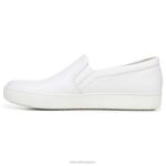 mujer Naturalizer cuero perforado blanco marianne slip en la zapatilla de deporte RTZ4T511 - Imagen 3