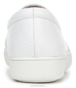 mujer Naturalizer cuero perforado blanco marianne slip en la zapatilla de deporte RTZ4T511 - Imagen 6