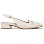 mujer Naturalizer cuero perlado satinado zapatos planos lindsey con tira trasera RTZ4T59 - Imagen 2