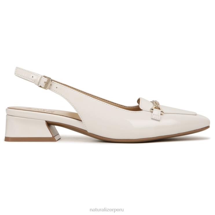 mujer Naturalizer cuero perlado satinado zapatos planos lindsey con tira trasera RTZ4T59 - Imagen 2