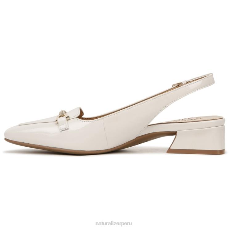 mujer Naturalizer cuero perlado satinado zapatos planos lindsey con tira trasera RTZ4T59 - Imagen 3
