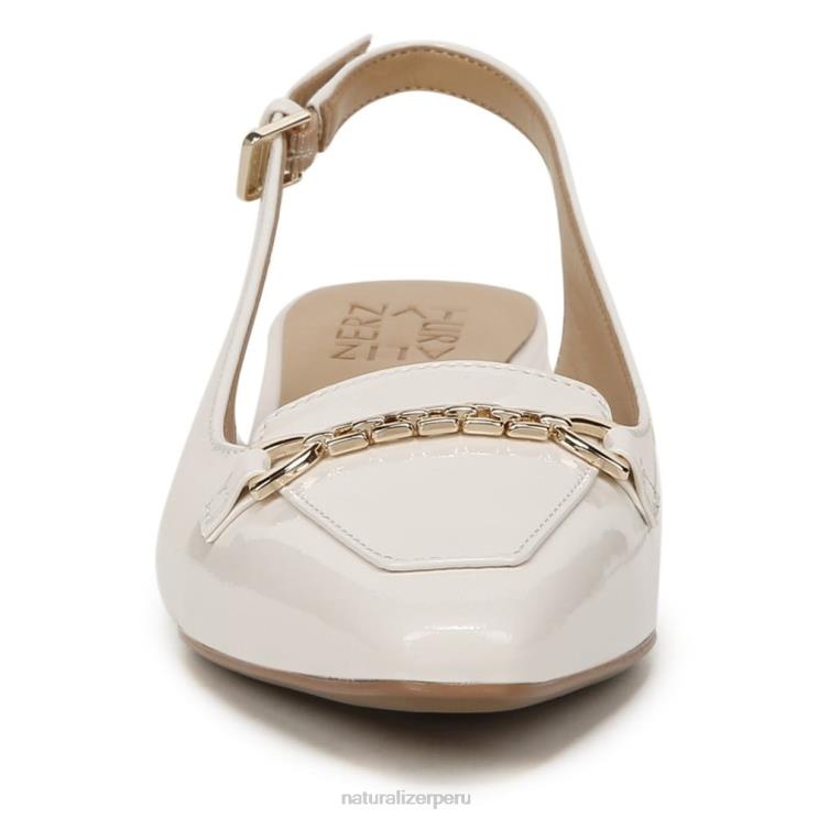 mujer Naturalizer cuero perlado satinado zapatos planos lindsey con tira trasera RTZ4T59 - Imagen 5
